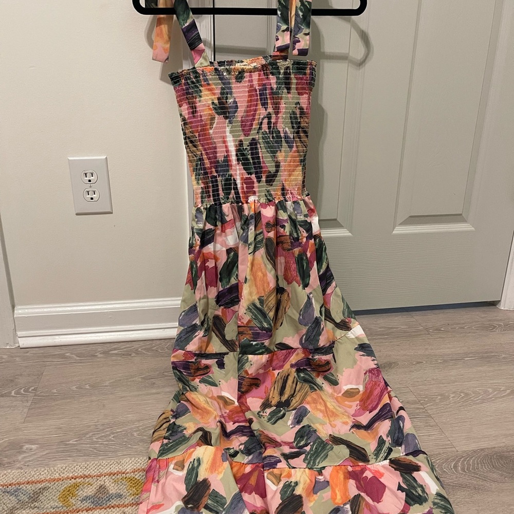 Long Maxi Dress with Tie Straps